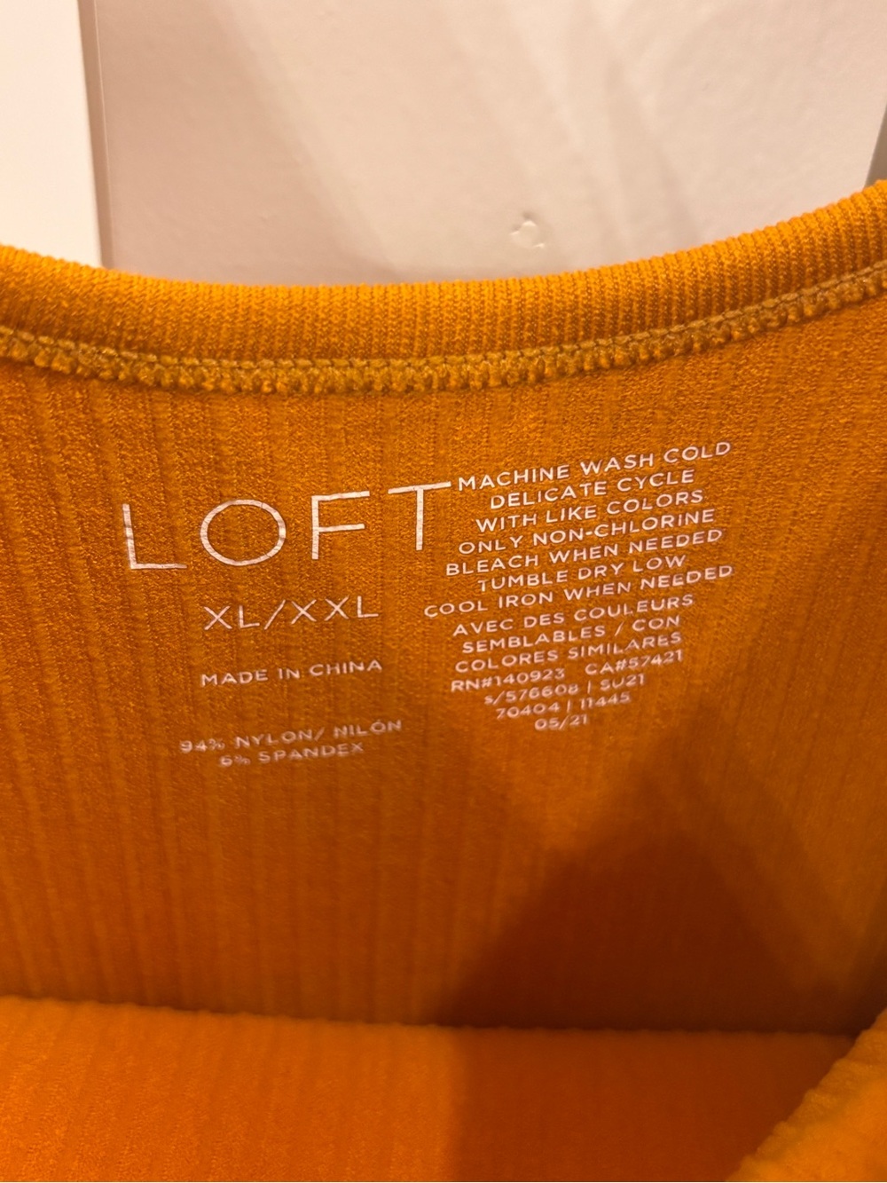 LOFT Ribbed Bodysuit in Rust - Picture 3 of 3